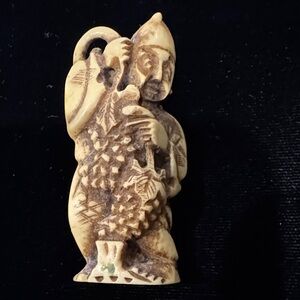 Vintage Faux Ivory Carved Netsuke